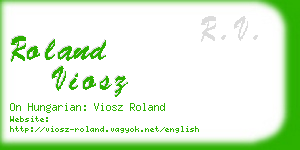 roland viosz business card